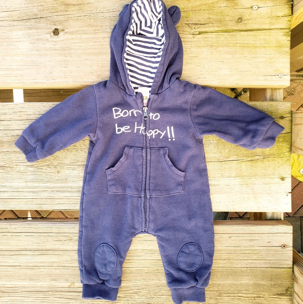 ZARA Baby Hooded Romper 3-6M